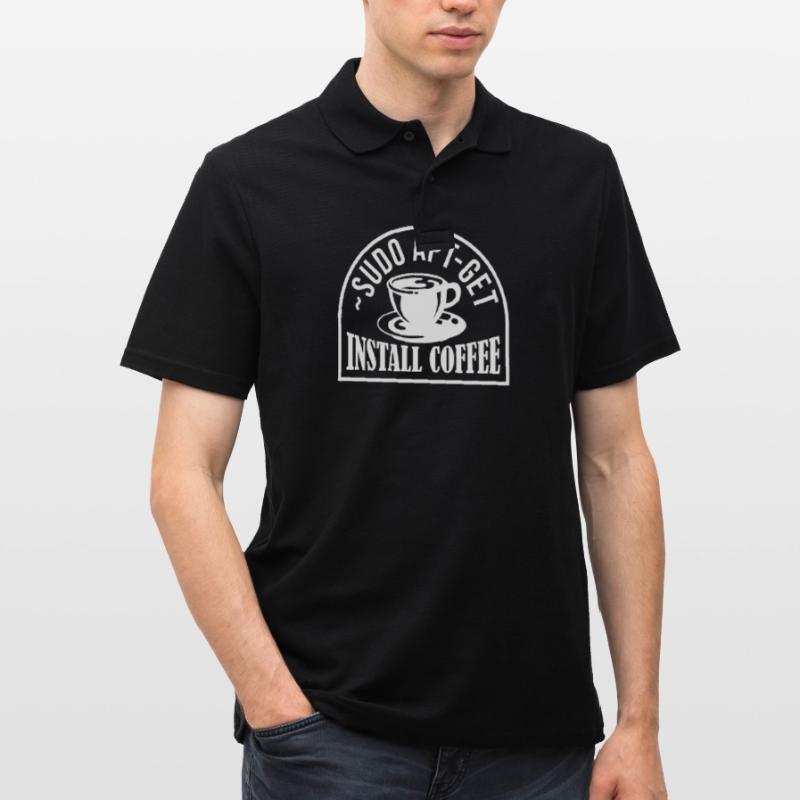 Get Sudo Apt Install Coffee | Comp Admin Men's Polo Shirt