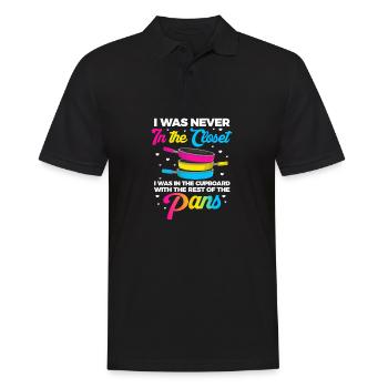 Je n’ai jamais été dans le placard - Polo Homme - noir - Devant - Kai (181cm)