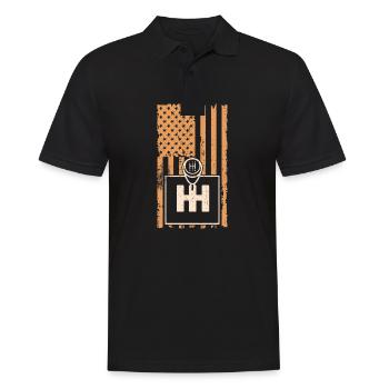 Auto Schaltgetriebe Gangschaltung - Männer Poloshirt - Schwarz - Vorne - Kai (181cm)
