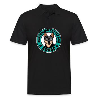 Australian Cattle Dog Squad Dog Lover Australian - Männer Poloshirt - Schwarz - Vorne - Kai (181cm)