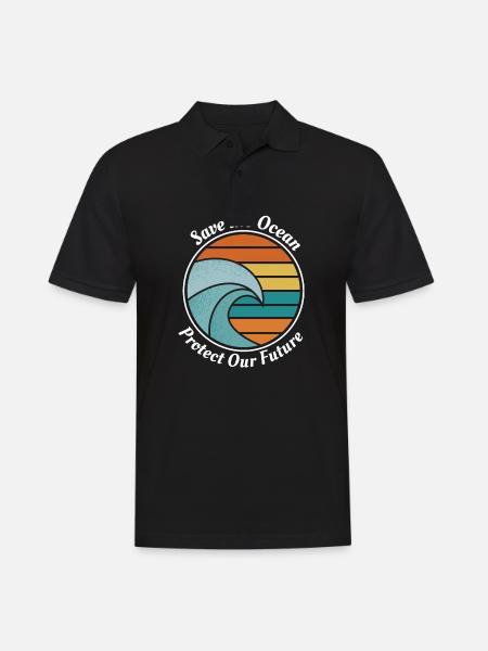 Save the Ocean - Men's Polo Shirt - black