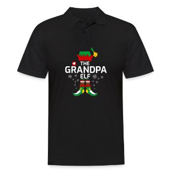 Grandpa Elf Matching Family Christmas tees Pajamas - Männer Poloshirt - Schwarz - Vorne - Kai (181cm)