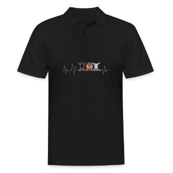 Ziegen Heartbeat Ziegenliebe - Männer Poloshirt - Schwarz - Vorne - Kai (181cm)