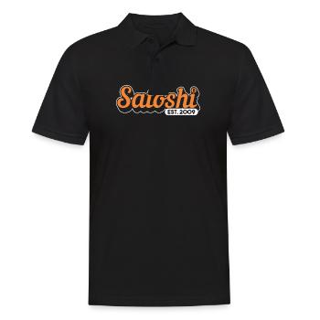 Satoshi est. 2009 | Bitcoin zum Mond Krypto - Männer Poloshirt - Schwarz - Vorne - Kai (181cm)