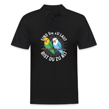 Wellensittich Nymphensittich Sittich - Männer Poloshirt - Schwarz - Vorne - Kai (181cm)