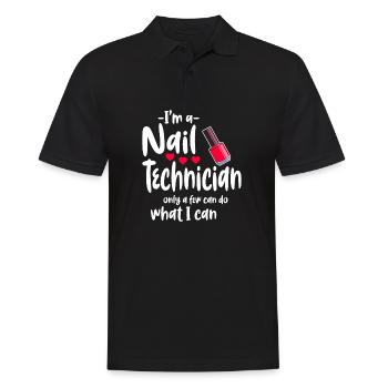 Nail technician work - Men's Polo Shirt - black - Front - Kai (181cm)