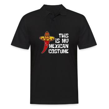 Coustume Chili & Sombrero mexicain - Polo Homme - noir - Devant - Kai (181cm)