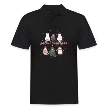 Mignon Chats Chaton Tenue de Noël - Polo Homme - noir - Devant - Kai (181cm)