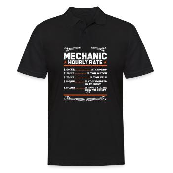 Car Guy I Mechanics Labor Rates I Mechanic Hourly - Men's Polo Shirt - black - Front - Kai (181cm)