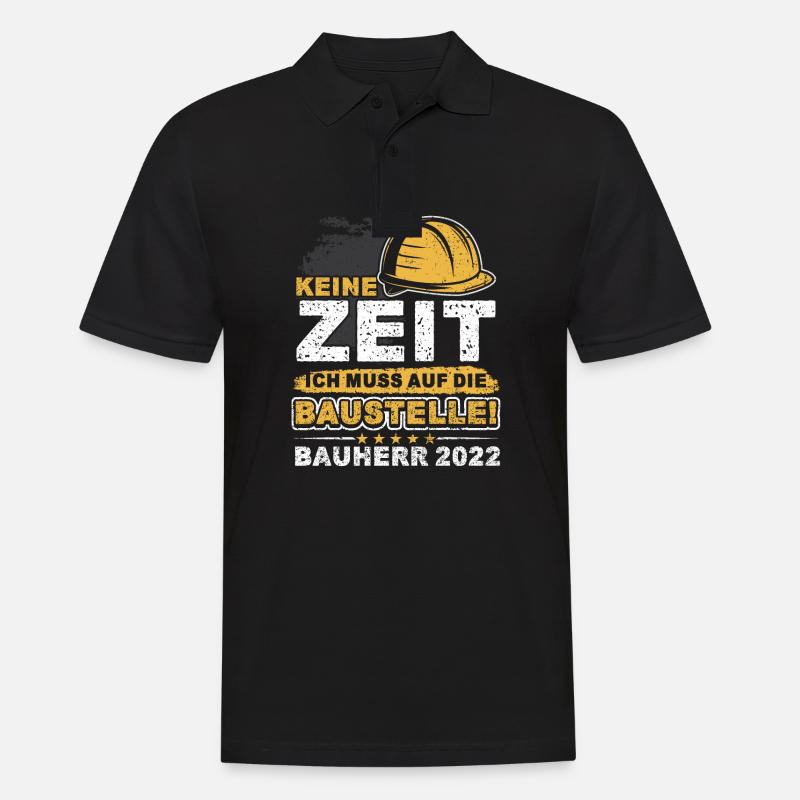 Bauherren Geschenk - Bauherr 2022 - Männer Poloshirt - Schwarz