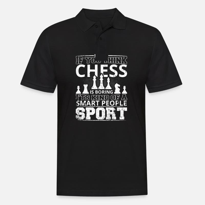 Pièces d’échecs Jeu d’échecs Échecs Échecs - Polo Homme - noir