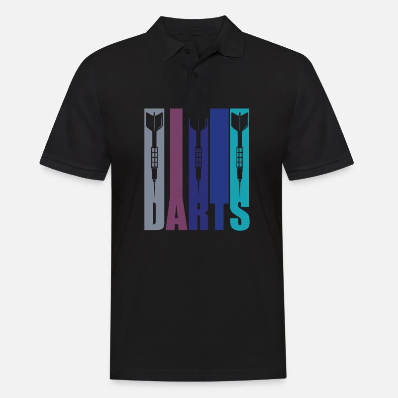 Cadeau fléchettes - Fléchettes - Polo Homme - noir