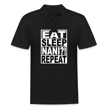 Eat Sleep Nani Repeat - Männer Poloshirt - Schwarz - Vorne - Kai (181cm)