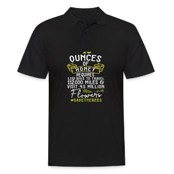 Beekeeper I 16 ounces of honey requires 1,152 bees - Männer Poloshirt - Schwarz - Vorne - Kai (181cm)