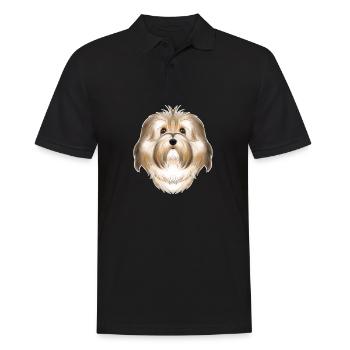 Amant havanais I Amoureux des chiens I Havanais - Polo Homme - noir - Devant - Kai (181cm)