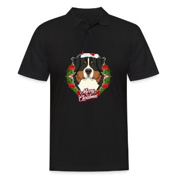 Bernese Mountain Dog Lover I Christmas Bernese - Men's Polo Shirt - black - Front - Kai (181cm)