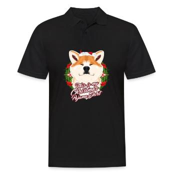 This Is My Christmas Pajama Shirt Akita Inu - Männer Poloshirt - Schwarz - Vorne - Kai (181cm)