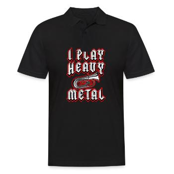 Tubaist I Tuba Instrument I Play Heavy Metal - Männer Poloshirt - Schwarz - Vorne - Kai (181cm)