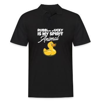 Jouet de bain de canard en caoutchouc I Ducky en caoutchouc est mon - Polo Homme - noir - Devant - Kai (181cm)