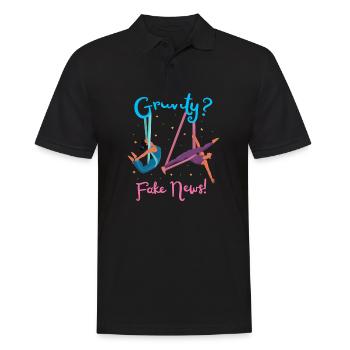 Funny Aerialist Cartoon Art - Männer Poloshirt - Schwarz - Vorne - Kai (181cm)