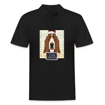 Dear Santa I Can Explain Basset Hound Christmas - Männer Poloshirt - Schwarz - Vorne - Kai (181cm)