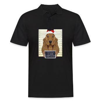 Cher Père Noël, je peux expliquer Cocker Spaniel Noël - Polo Homme - noir - Devant - Kai (181cm)