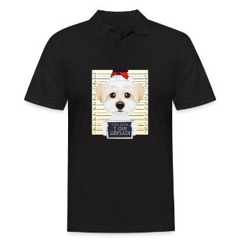 Cher Père Noël, je peux expliquer Noël maltais - Polo Homme - noir - Devant - Kai (181cm)
