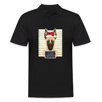 Dear Santa I Can Explain Belgian Malinois - Männer Poloshirt - Schwarz - Vorne - Kai (181cm)