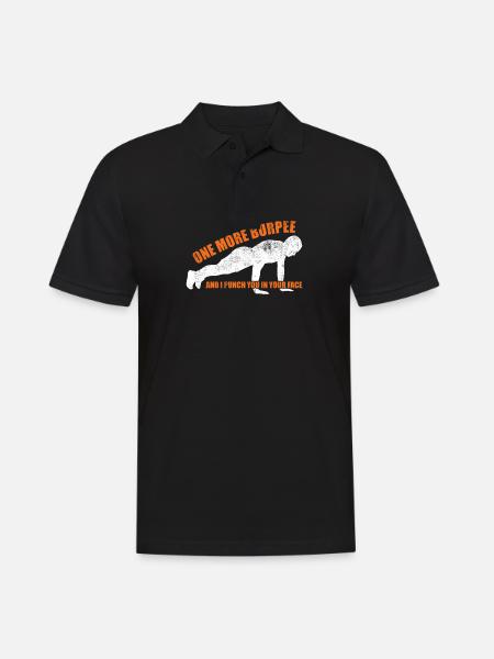 Burpees Sport Funny Hate Exhausting Fitness Joke - Men's Polo Shirt - black