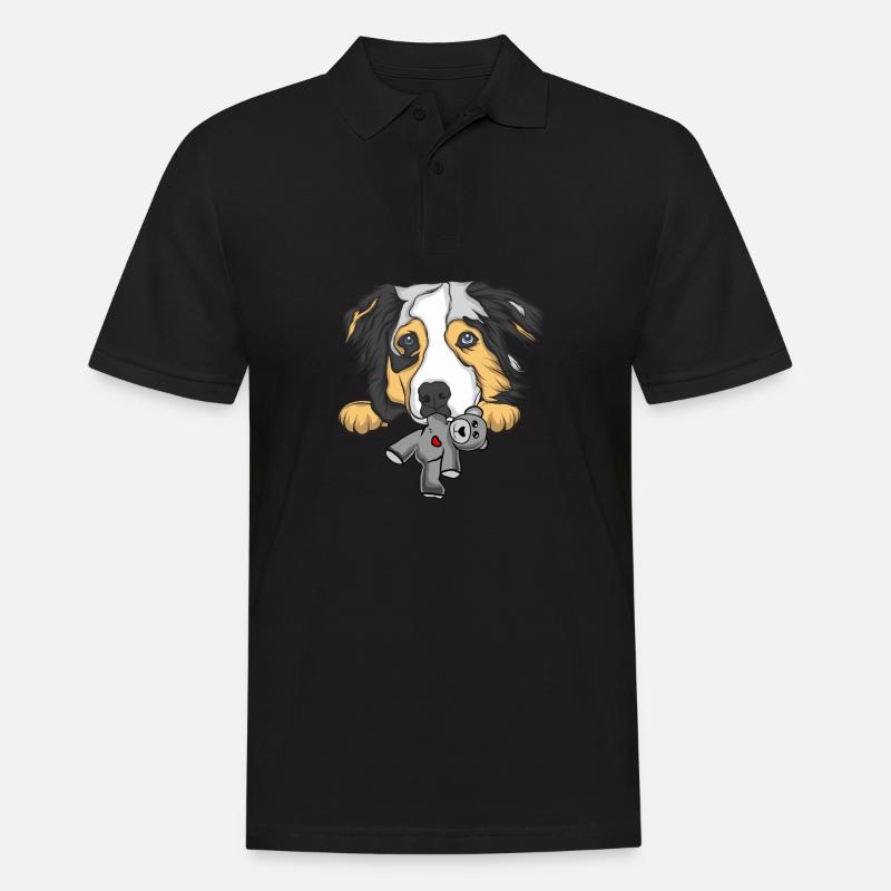 Australian Shepherd - Männer Poloshirt - Schwarz
