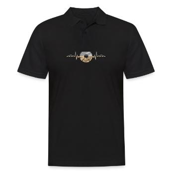 Bois de battement de cœur et scie - Polo Homme - noir - Devant - Kai (181cm)
