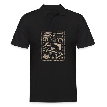 Outils avec cadre vintage - Polo Homme - noir - Devant - Kai (181cm)
