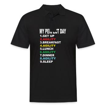 My Perfect Day Agility - Men's Polo Shirt - black - Front - Kai (181cm)