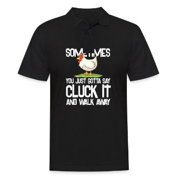 parfois juste dire cluck it Design - Polo Homme - noir - Devant - Kai (181cm)