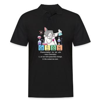 Drôle de chimie inorganique Cat Art Gift - Polo Homme - noir - Devant - Kai (181cm)