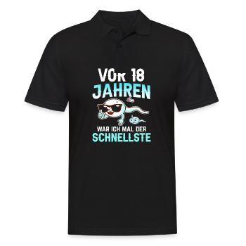 Vor 18 Jahren war ich mal der Schnellste - Männer Poloshirt - Schwarz - Vorne - Kai (181cm)