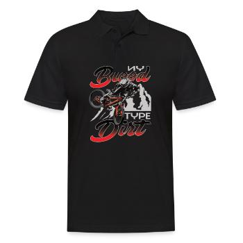 Downhill Mountain Bike This Is My Blood Type - Men's Polo Shirt - black - Front - Kai (181cm)