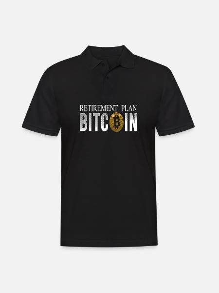 Retirement Plan Bitcoin - Men's Polo Shirt - black