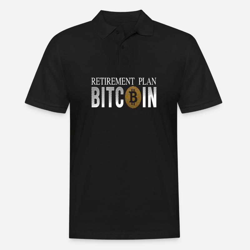 Retirement Plan Bitcoin - Männer Poloshirt - Schwarz