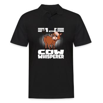 Cow's butt The Cow Whisperer - Men's Polo Shirt - black - Front - Kai (181cm)