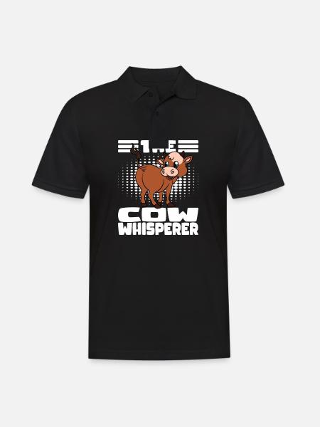 Cow's butt The Cow Whisperer - Men's Polo Shirt - black
