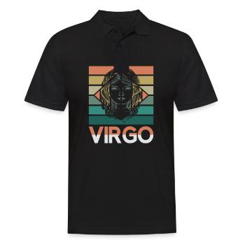 Signe du zodiaque Vierge Astorolgie Horoscope Signe - Polo Homme - noir - Devant - Kai (181cm)
