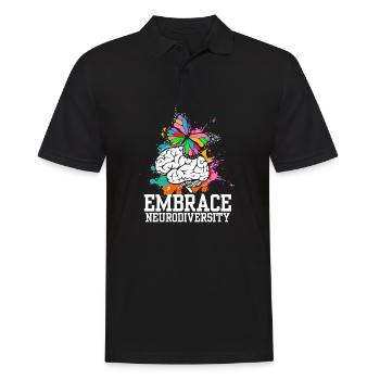 Autism Awareness I ADHD I ASD I Embrace - Men's Polo Shirt - black - Front - Kai (181cm)