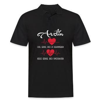 Arzt Mediziner Student Medizinstudent Ärztin - Männer Poloshirt - Schwarz - Vorne - Kai (181cm)
