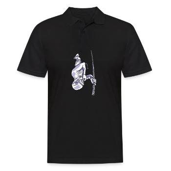 Apnoetauchen Freitauchen Atemzug Apnoe Tieftauchen - Männer Poloshirt - Schwarz - Vorne - Kai (181cm)