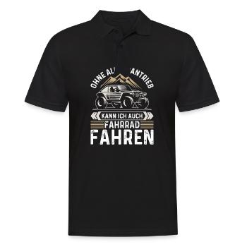 Geländewagen Outdoor Offroad Offroader Urlaub - Männer Poloshirt - Schwarz - Vorne - Kai (181cm)