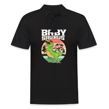 Saurus Family Matching I Tyrannosaurus T-Rex I - Men's Polo Shirt - black - Front - Kai (181cm)