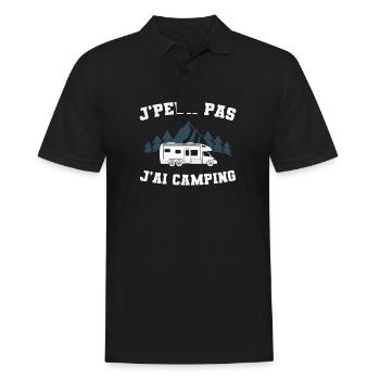 Je Peux Pas J'ai Camping Caravane Cadeau Campeur - Polo Homme - noir - Devant - Kai (181cm)