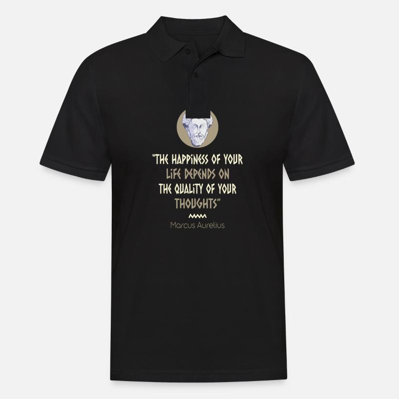 Stoicisme Filosofi Marcus Aurelius Citat - Herre poloshirt - sort