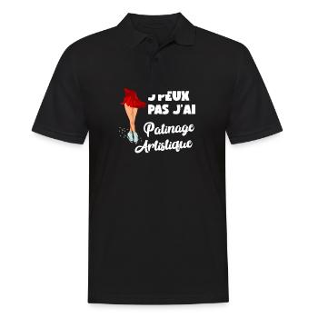 Je Peux Pas J'Ai Patinage Artistique - Polo Homme - noir - Devant - Kai (181cm)